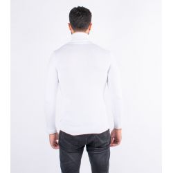 Pull col roule blanc