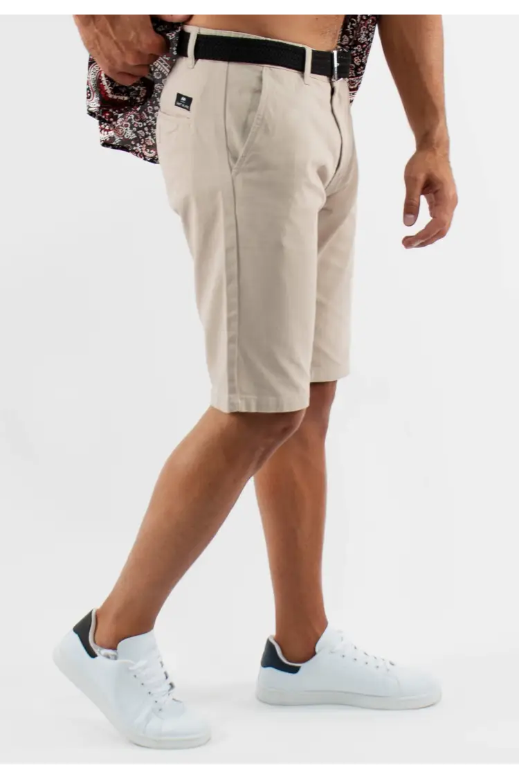 Short unicolore beige