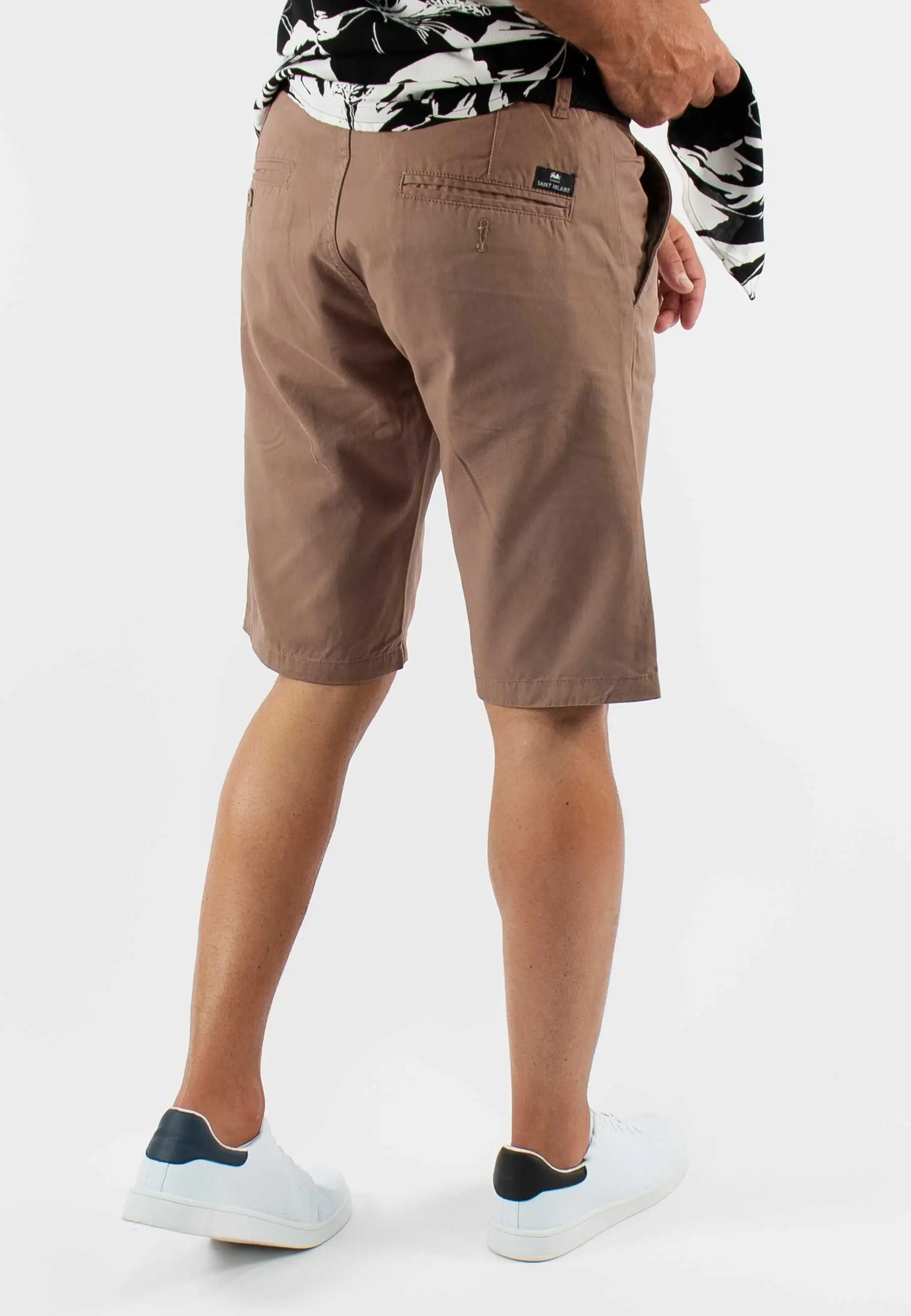 Short unicolore taupe