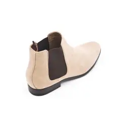 Bottines en suédine beige