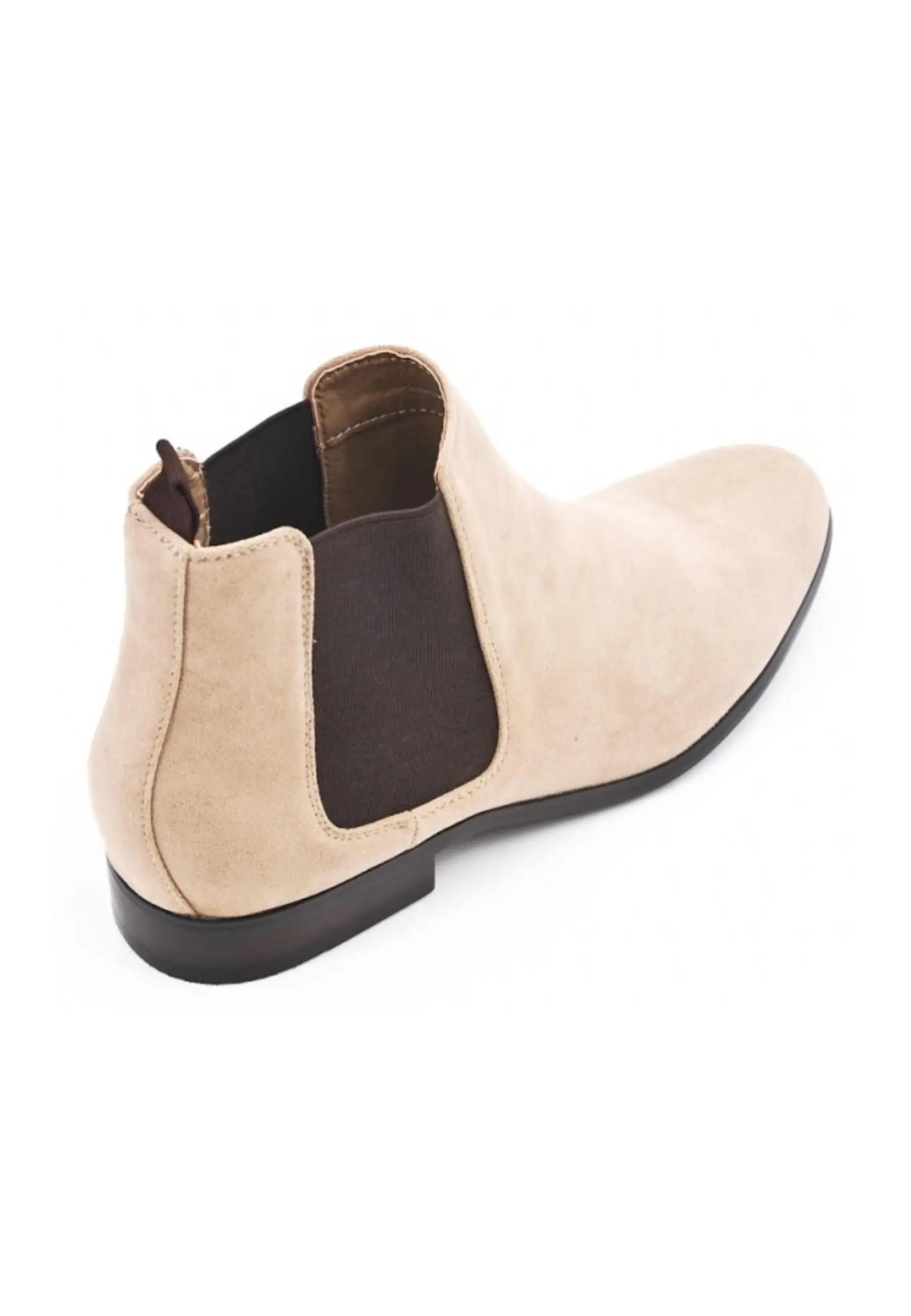 Bottines en suédine beige