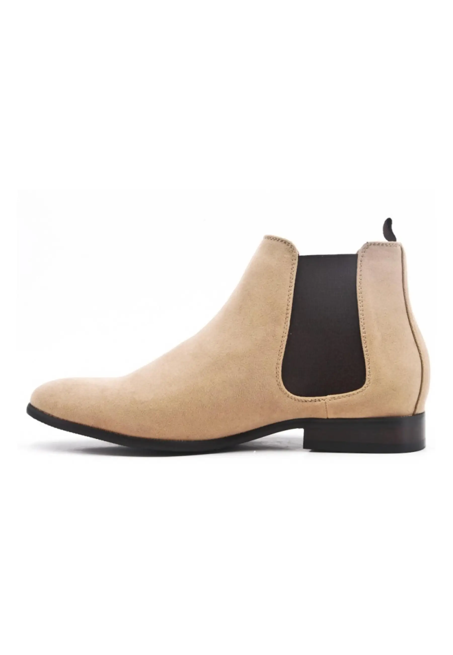 Bottines en suédine beige