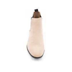 Bottines en suédine beige