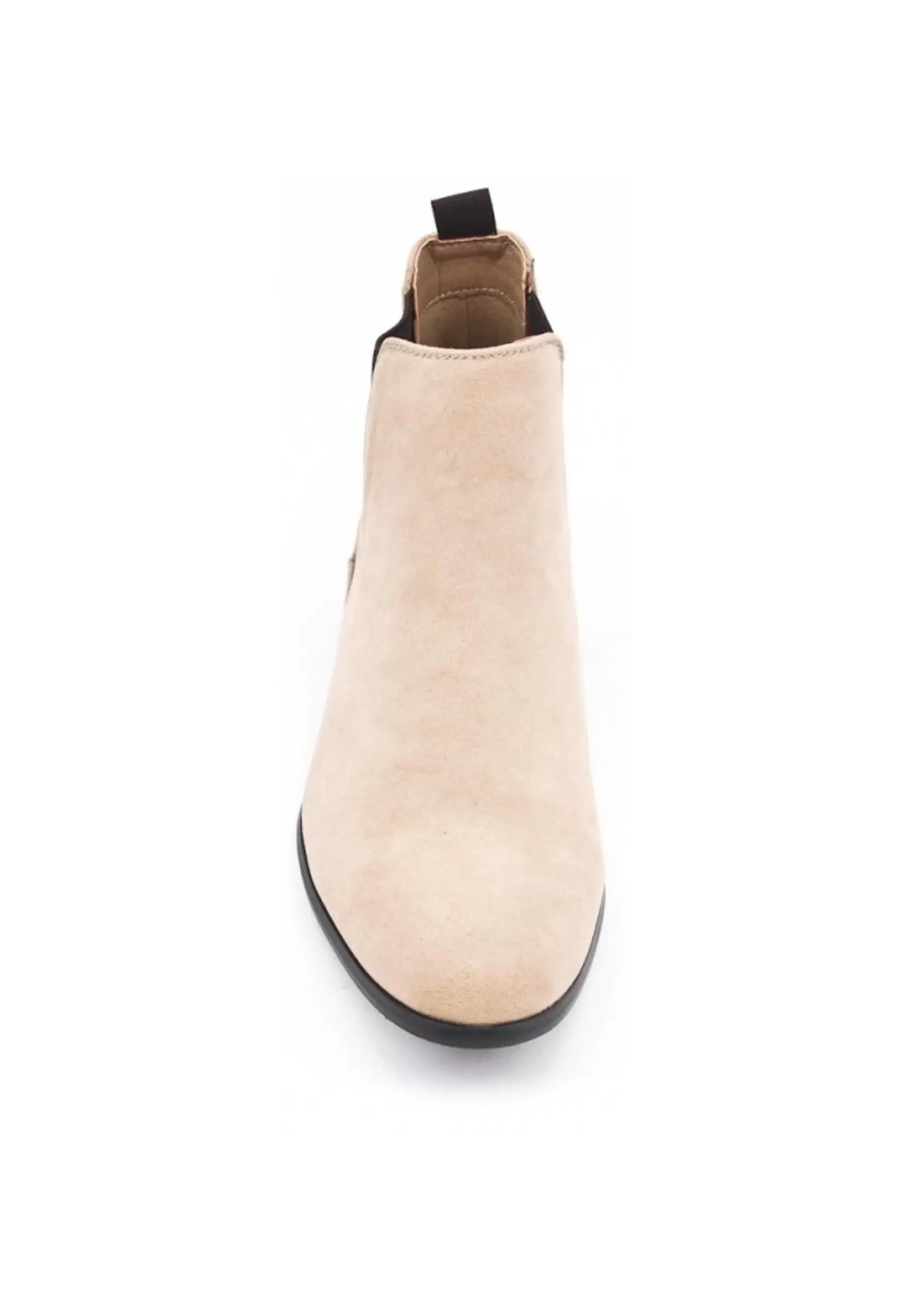 Bottines en suédine beige