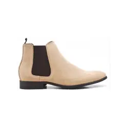 Bottines en suédine beige