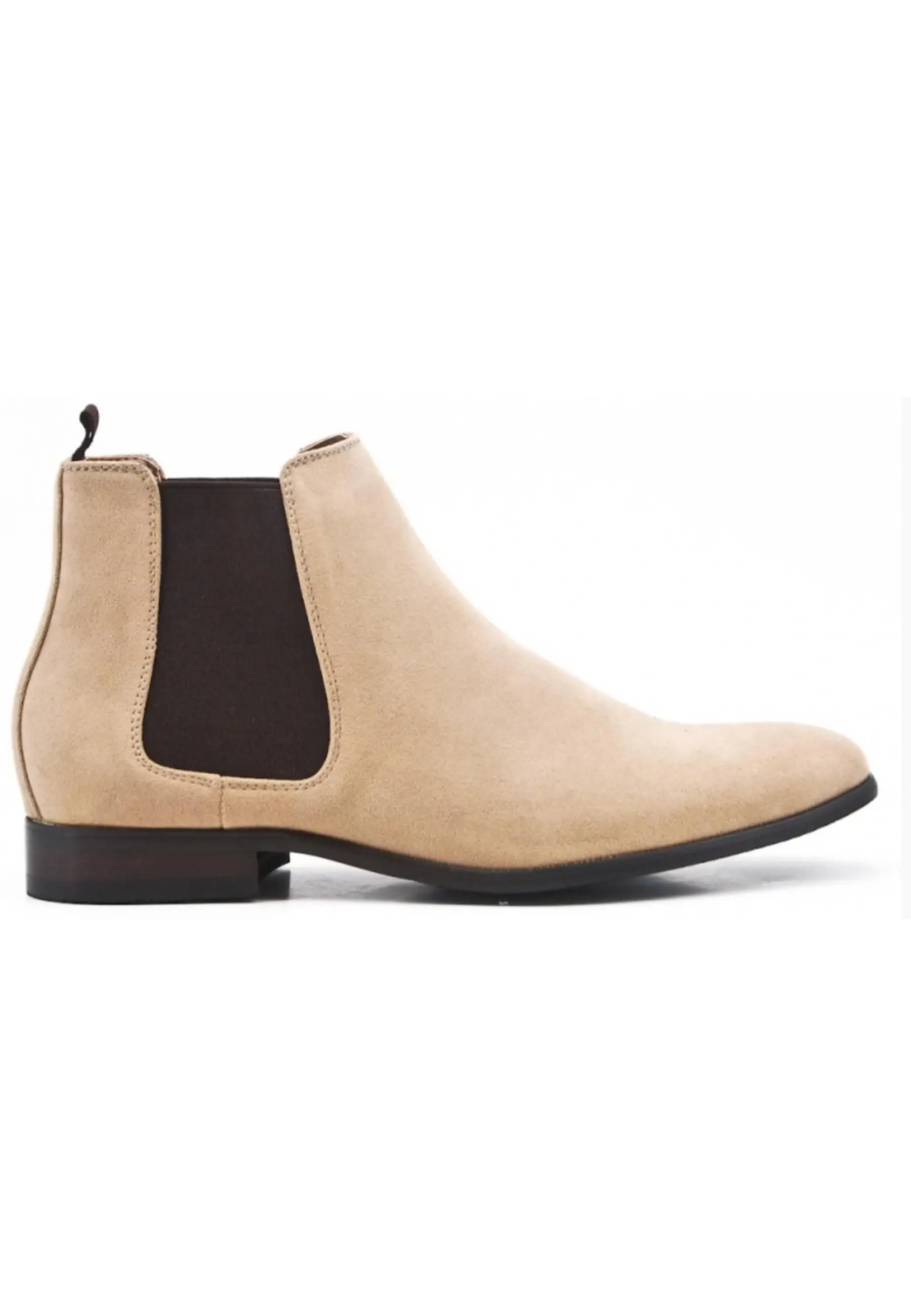 Bottines en suédine beige