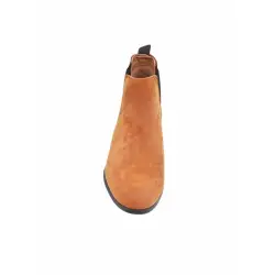 Bottines en suédine camel