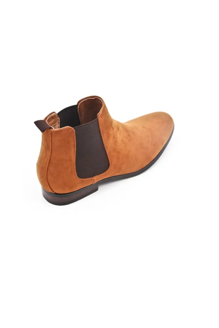 Bottines en suédine camel