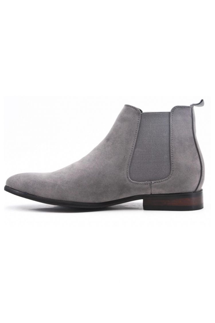 Bottines en suédine gris