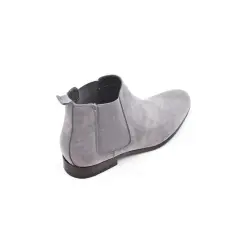 Bottines en suédine gris