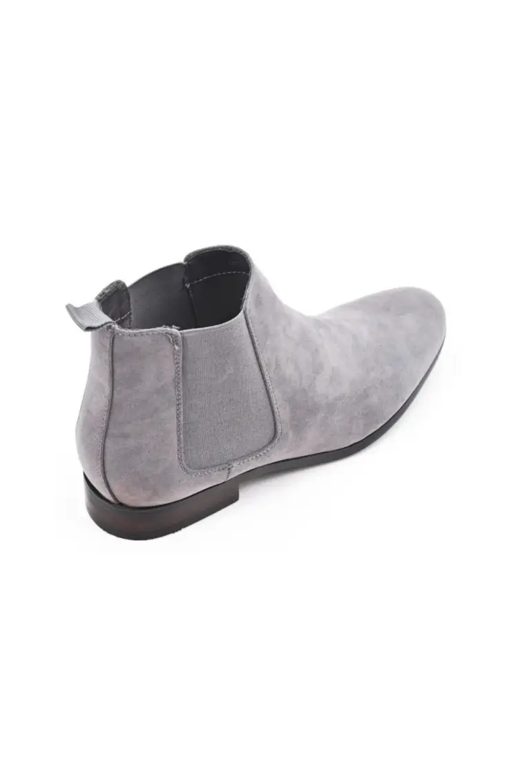 Bottines en suédine gris