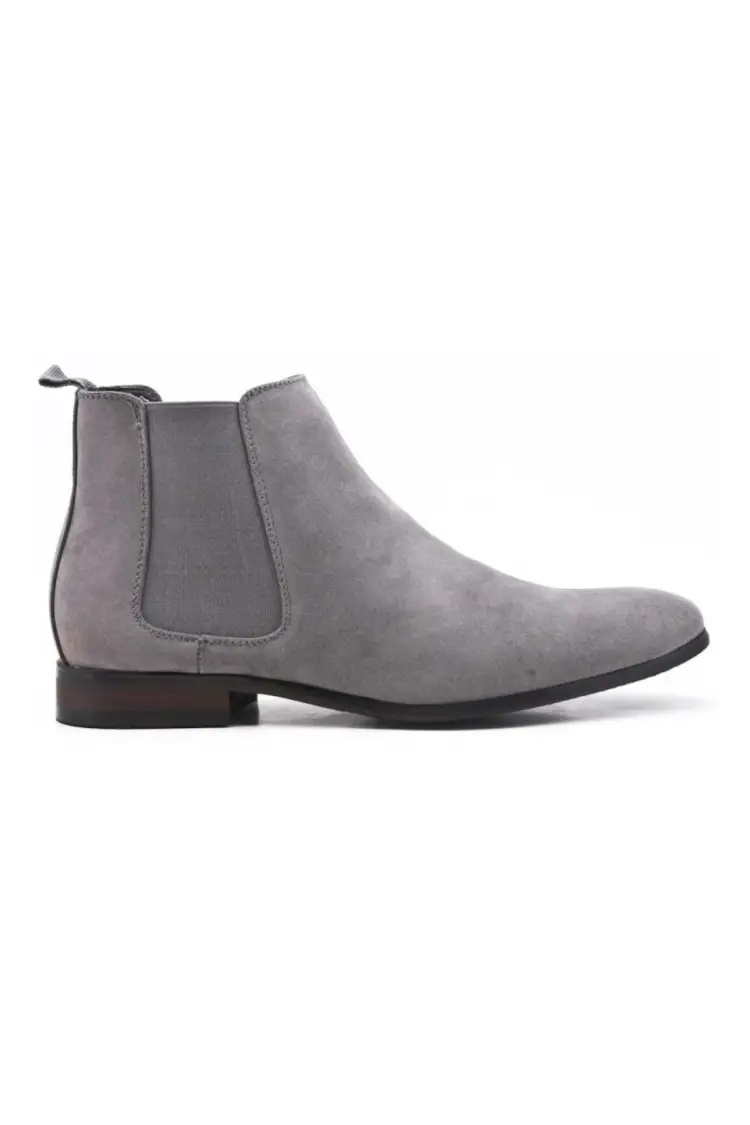Bottines en suédine gris