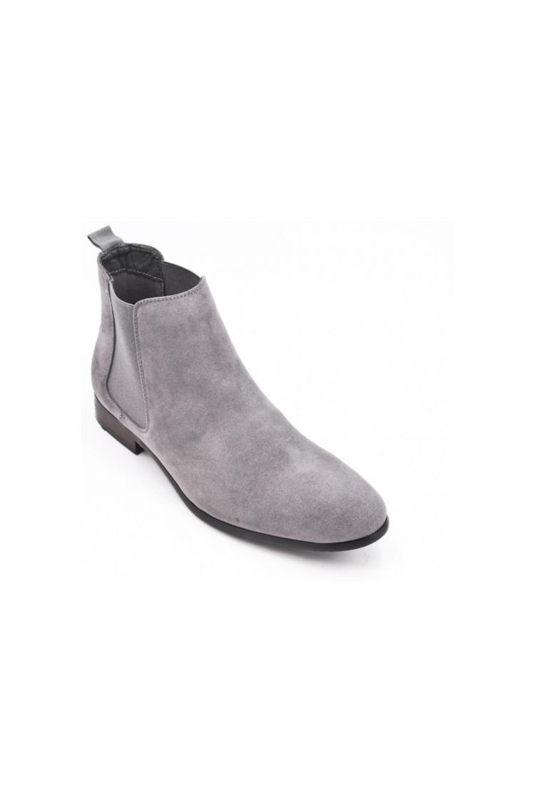 Bottines en suédine gris