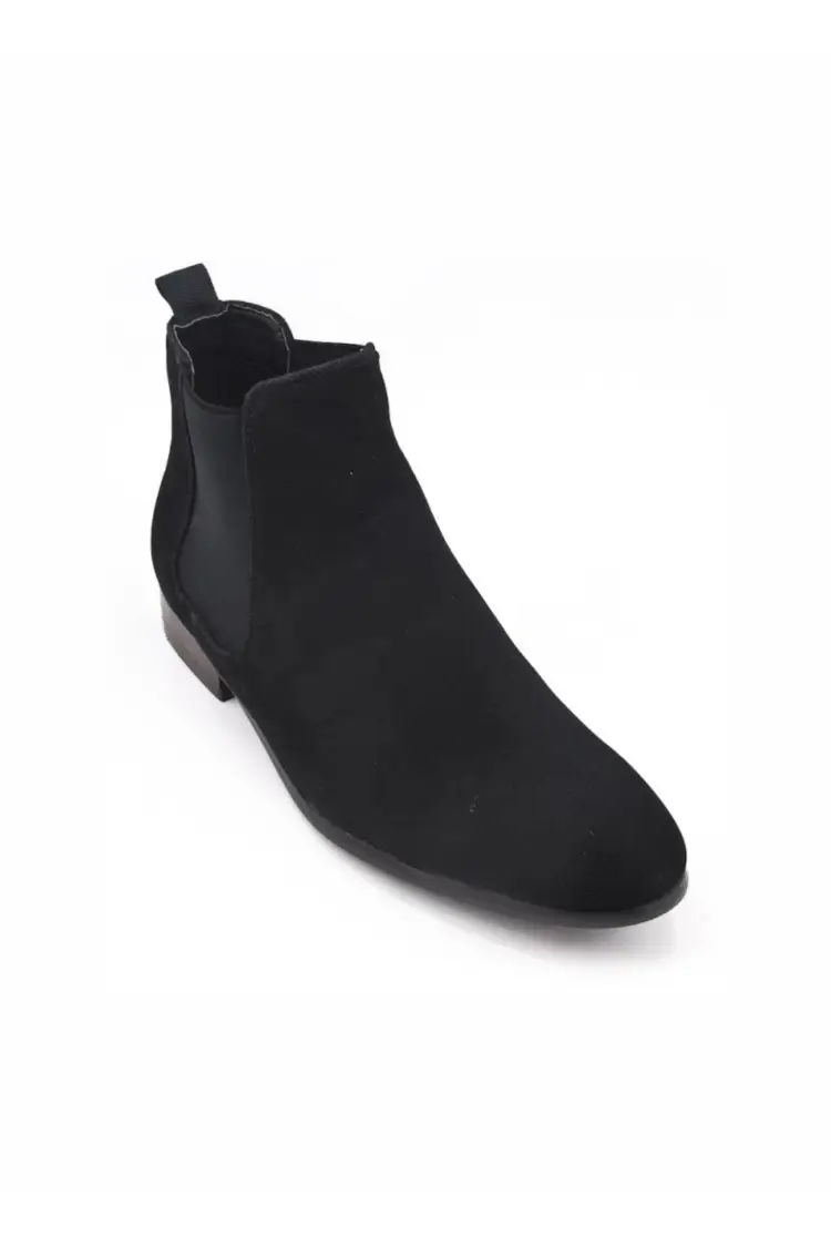 Bottines en suédine noir