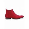 Bottines en suédine rouge