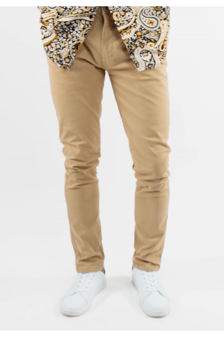 Pantalon chino classique beige