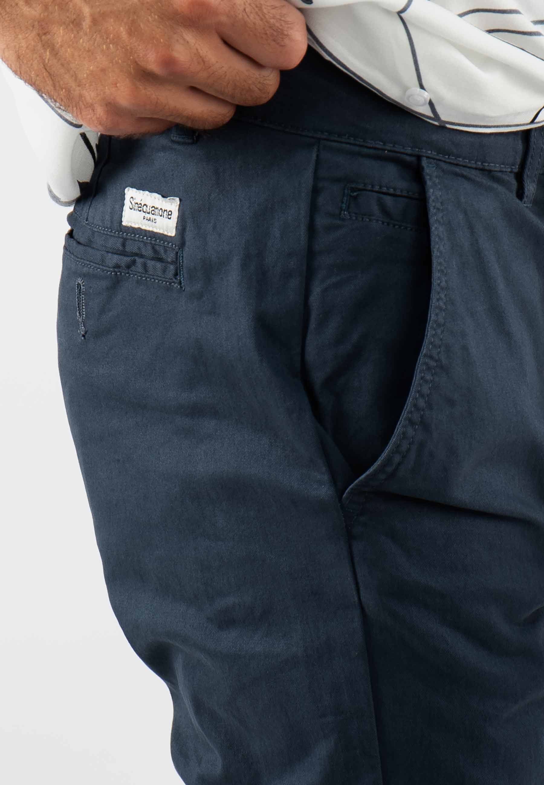 Pantalon chino classique navy