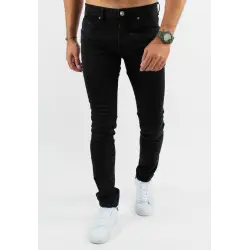 Jean super slim délavé stone wash noir