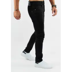 Jean super slim délavé stone wash noir