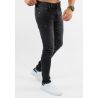 Jean super slim délavé stone wash noir stone