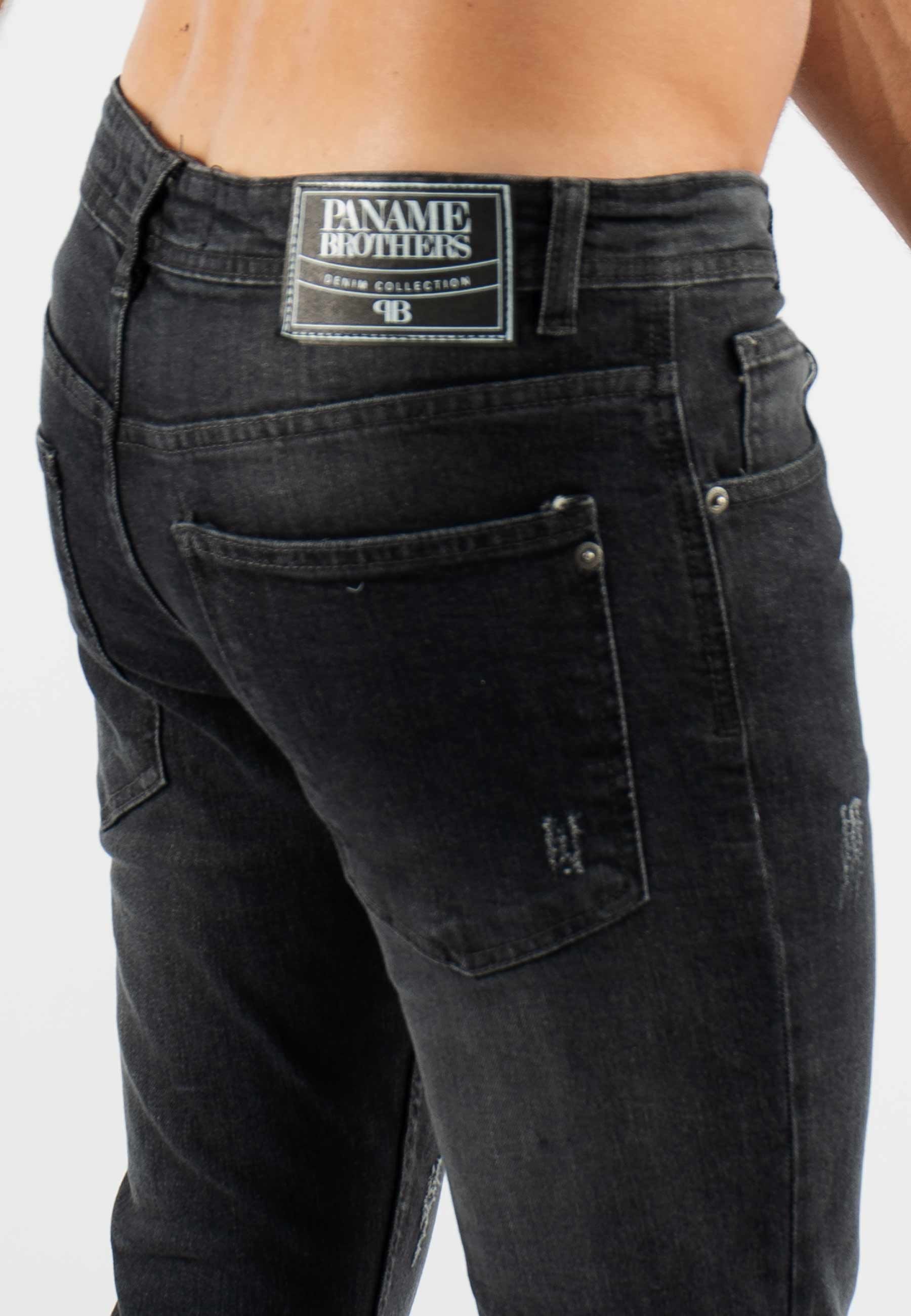 Jean super slim délavé stone wash noir stone