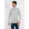 Pull fin col roulé YY02 - Gris