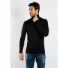 Pull fin col roulé YY02 - Noir