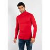 Pull fin col roulé YY02 - Rouge