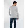 Pull fin col V YY03 - Gris