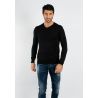 Pull fin col V YY03 - Noir