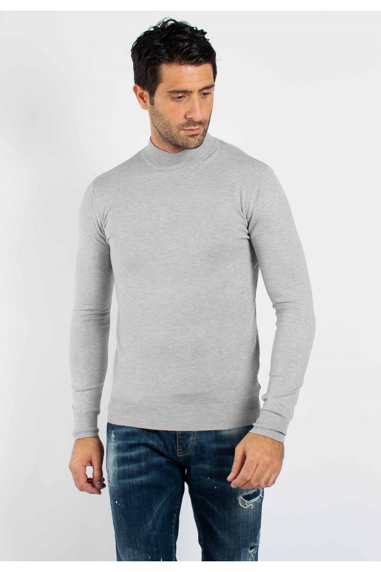 Pull fin col Cheminée YY05 - Gris