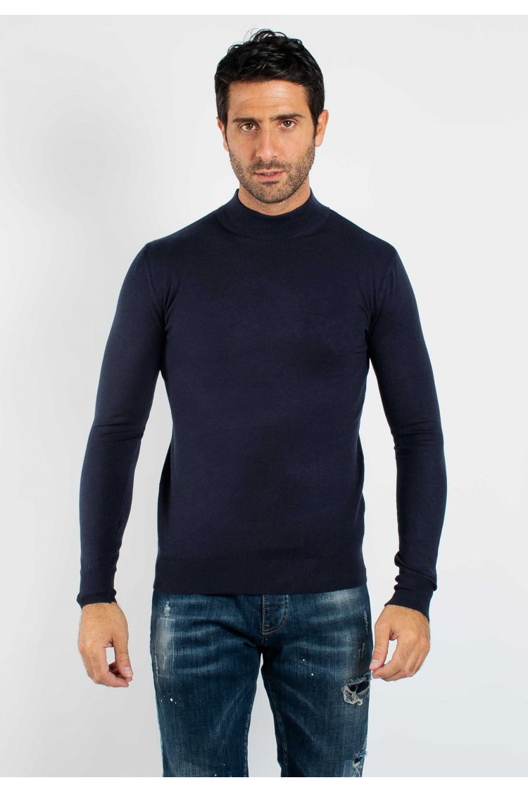 Pull fin col Cheminée YY05 - Navy