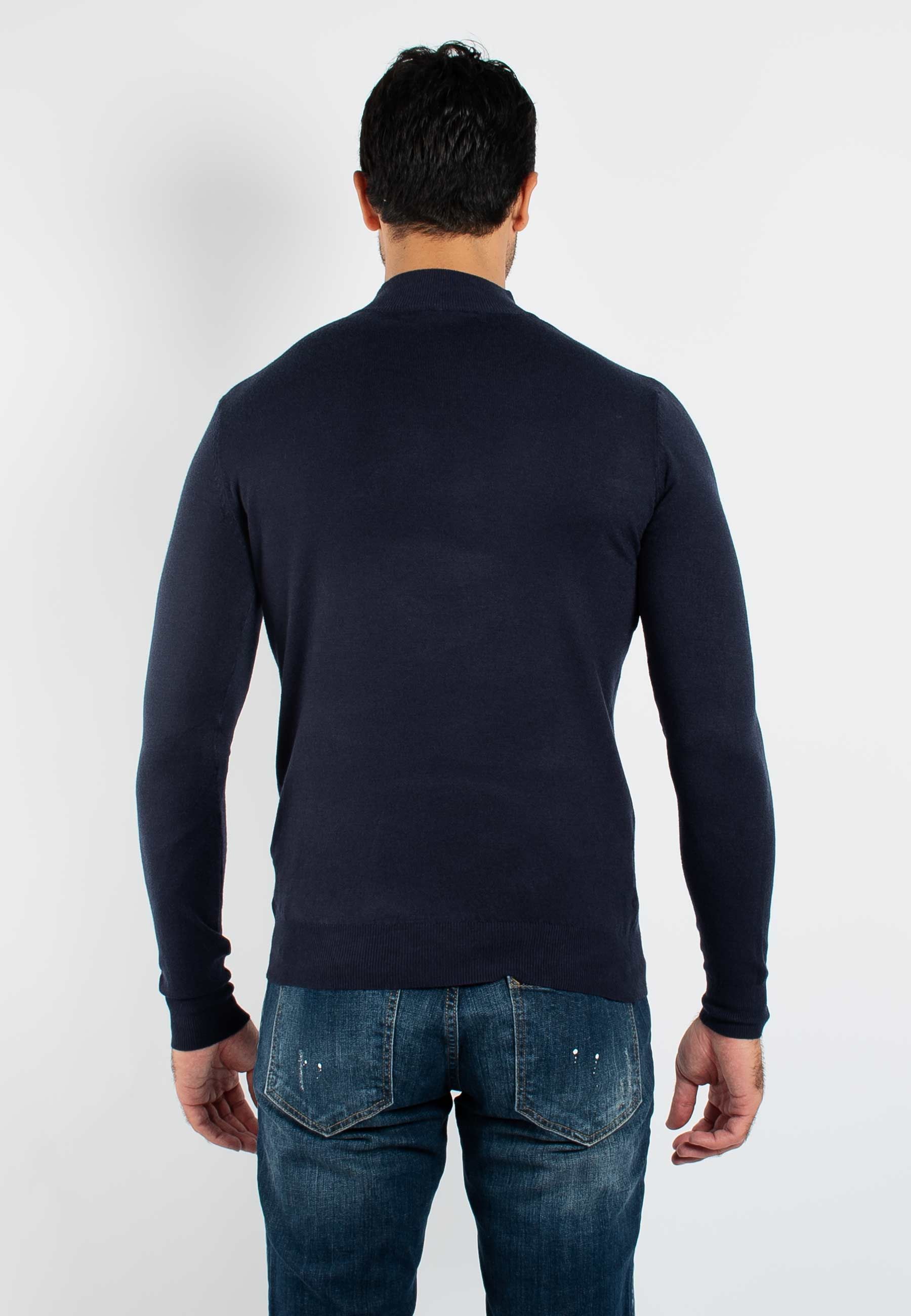 Pull fin col Cheminée YY05 - Navy