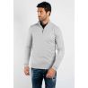 Pull fin col Camionneur YY08 - Gris