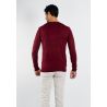 Pull fin col V YY03 - Rouge