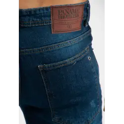 Jean super slim délavé stone wash bleu stone