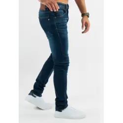 Jean super slim délavé stone wash bleu stone