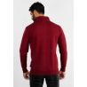 Pull à col zip bordeaux