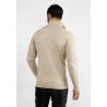 Pull à col zip beige