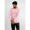 Pull col rond en maille rose