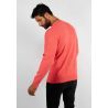 Pull col rond en maille pasteque