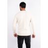 Pull col rond en maille ivoire