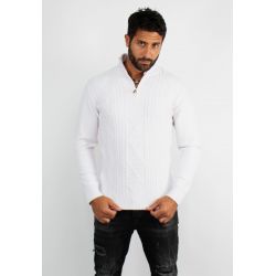 Pull en maille avec col zip...