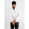 Pull en maille avec col zip blanc