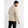 Pull en maille avec col zip beige