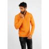 Pull en maille avec col zip orange