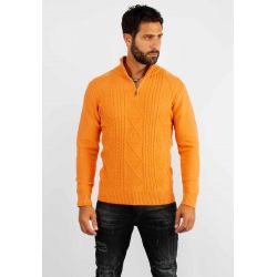 Pull en maille avec col zip...