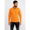 Pull en maille avec col zip orange