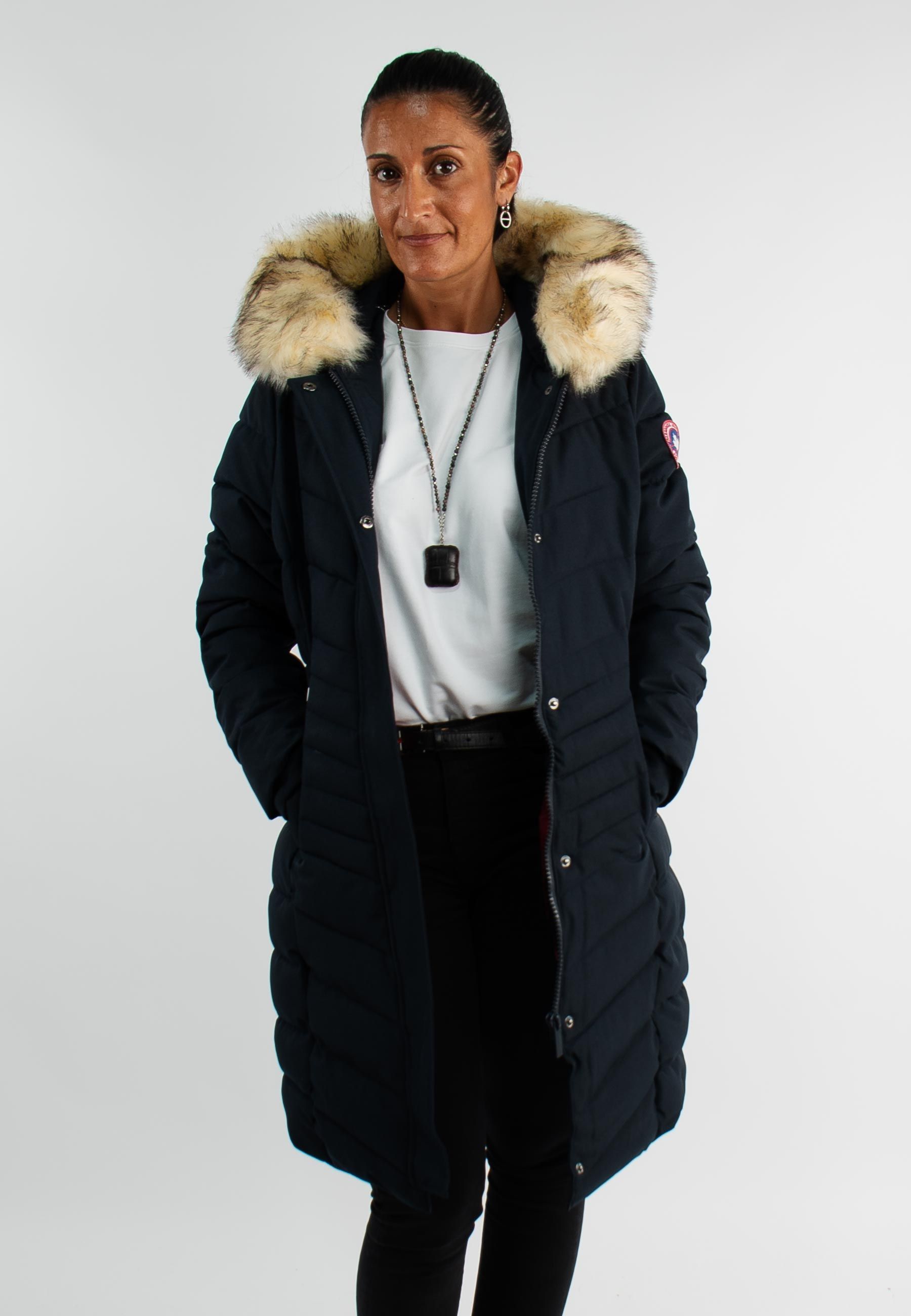 Paragoose menu navy Doudoune Longue Femme