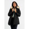 nina noir Doudoune Courte Femme Hiver